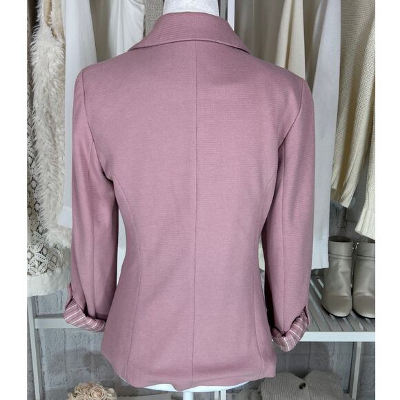 41 Hawthorn Women's Sz S Mauve Pink Open Front Lined Cuffed Blazer Jacket #0560 - Picture 5 of 14